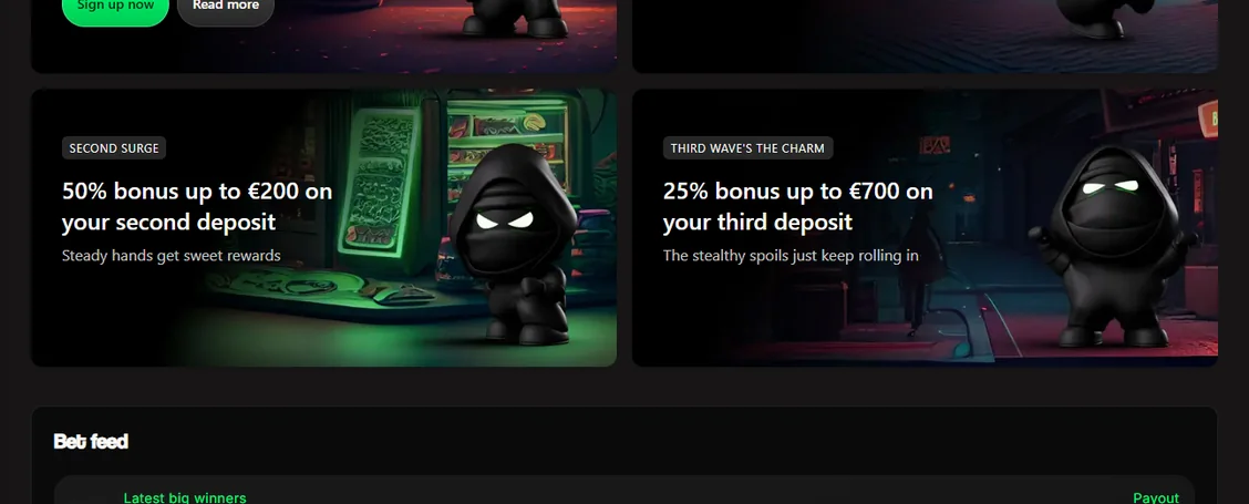 Claim deposit bonus offers