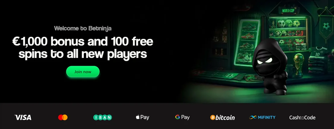 Join Betninja Casino now